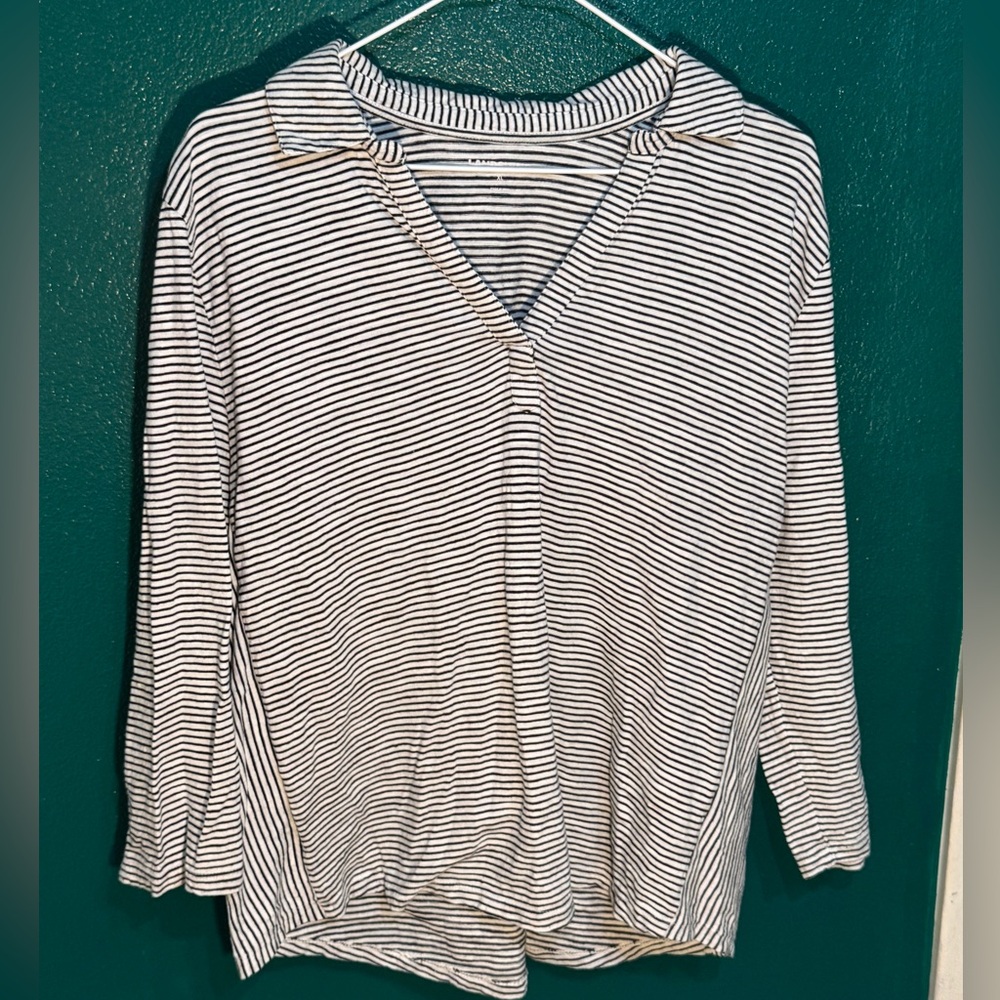 Striped Black and White Women's Top